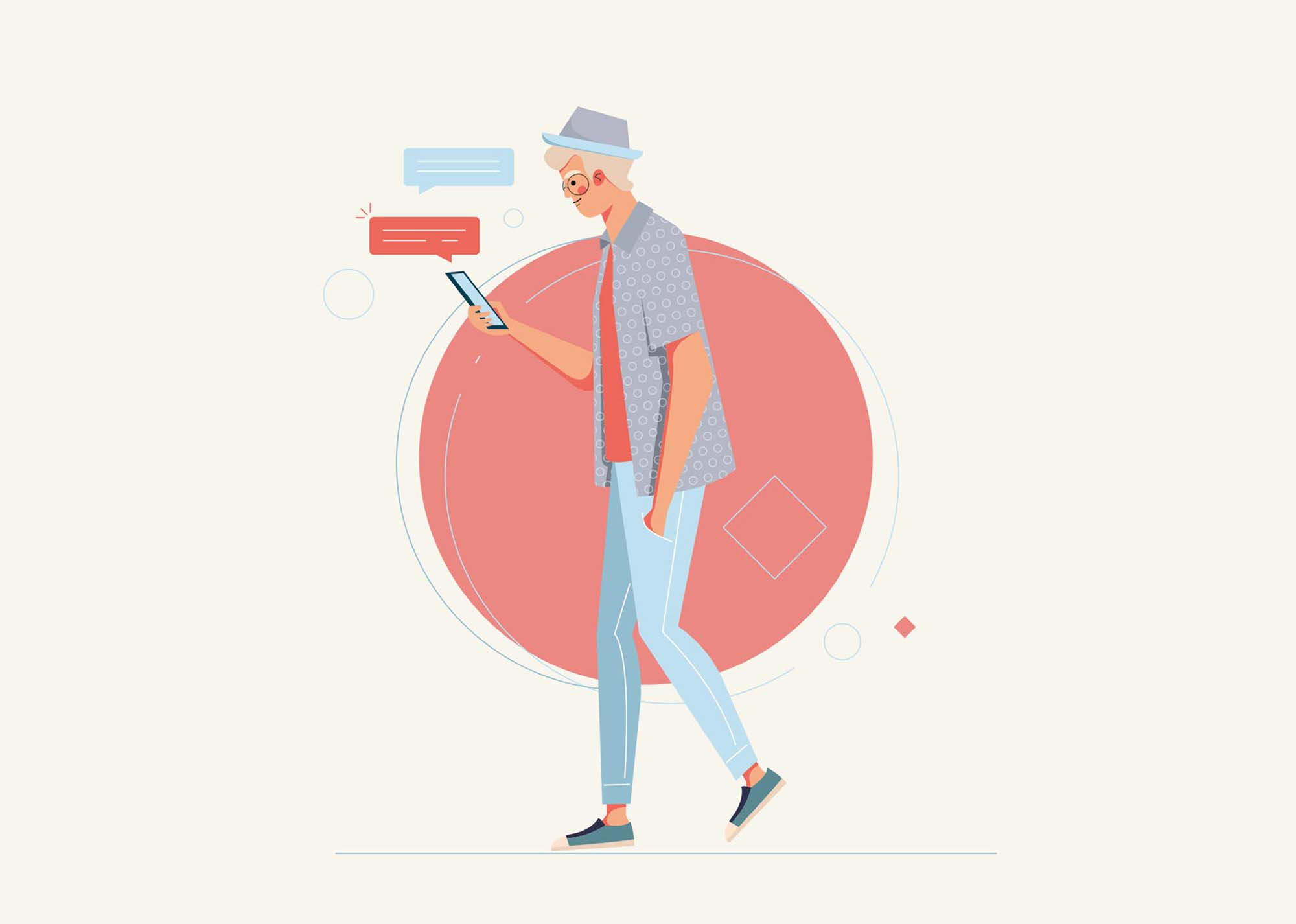 SMS Dash Illustration